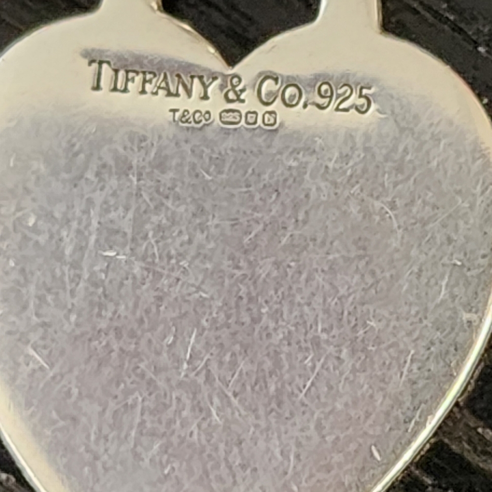 Tiffany & Co. Silver 16" Necklace Choker with Heart Charm and Circle Toggle - Picture 11 of 12